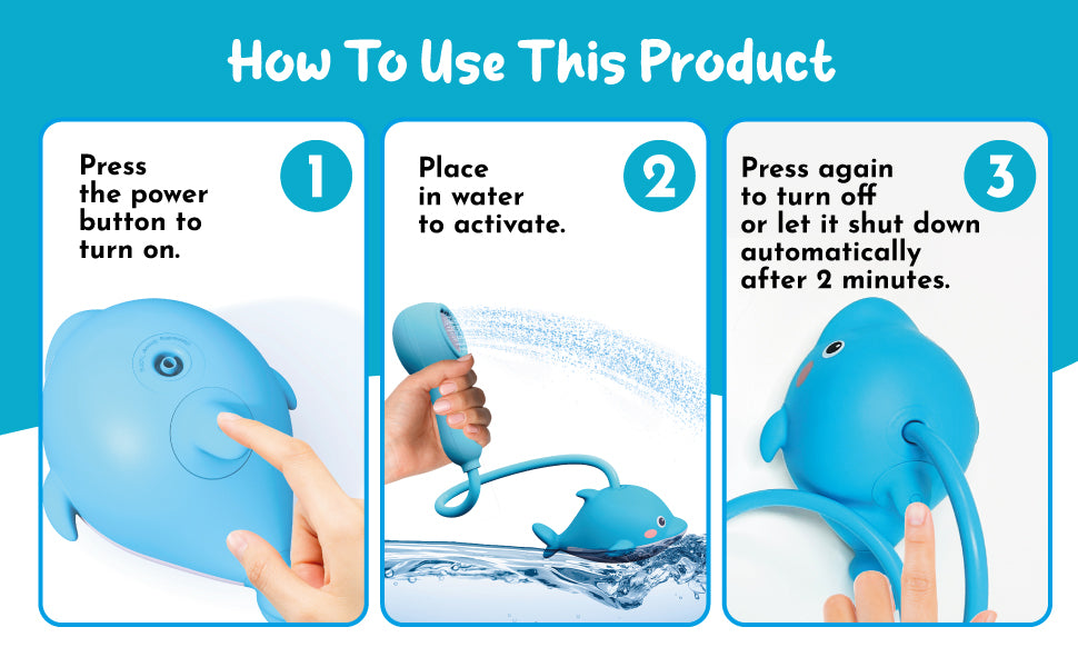 Lunobaby Rechargeable Baby Bath Shower Head